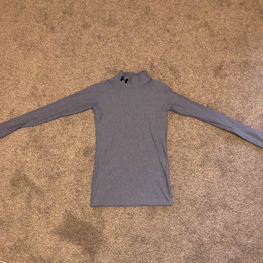 Under Armour UA Cold Gear Mock Neck Fitted Long Sleeve Shirt YMD